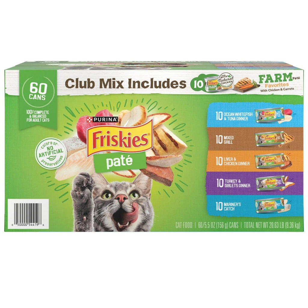 Purina Friskies Variety Pack Adult Pate Wet Cat Food - 5.5oz/60pk