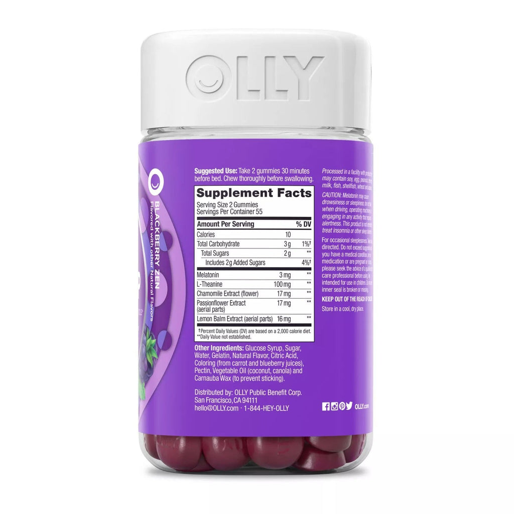 OLLY Restful Sleep Gummies Blackberry - 110ct/1pk