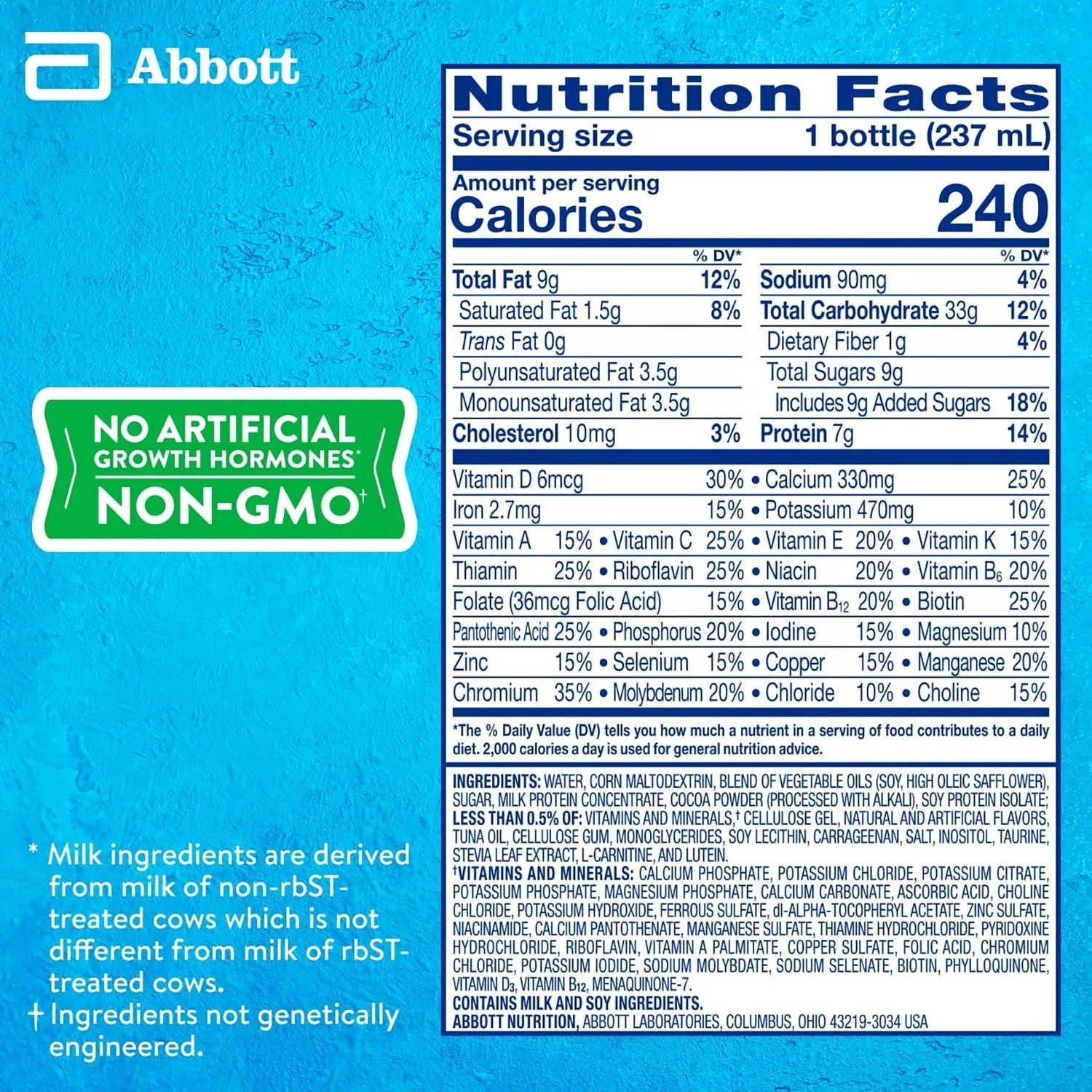 PediaSure Grow and Gain Nutrition Shake for Kids Chocolate - 8oz/24pk