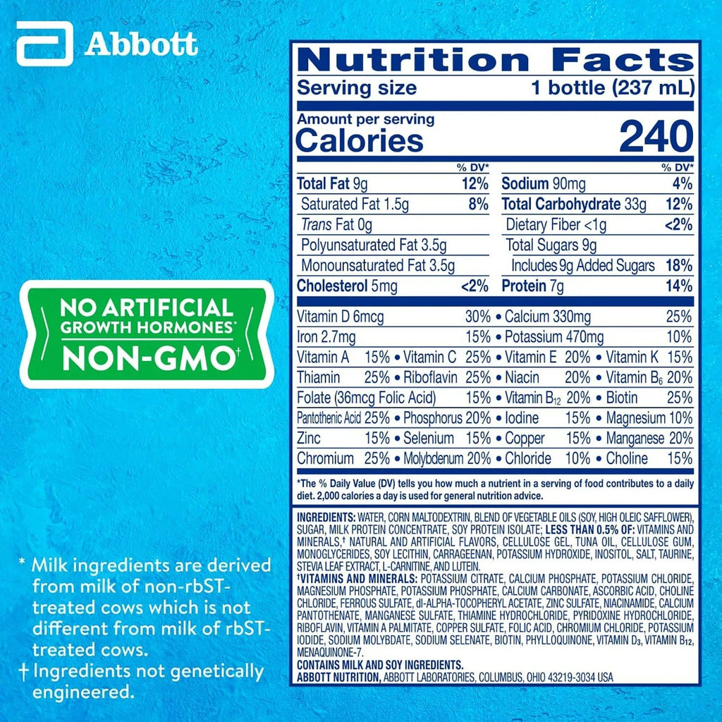 PediaSure Grow and Gain Nutrition Shake for Kids Vanilla - 8oz/24 pk