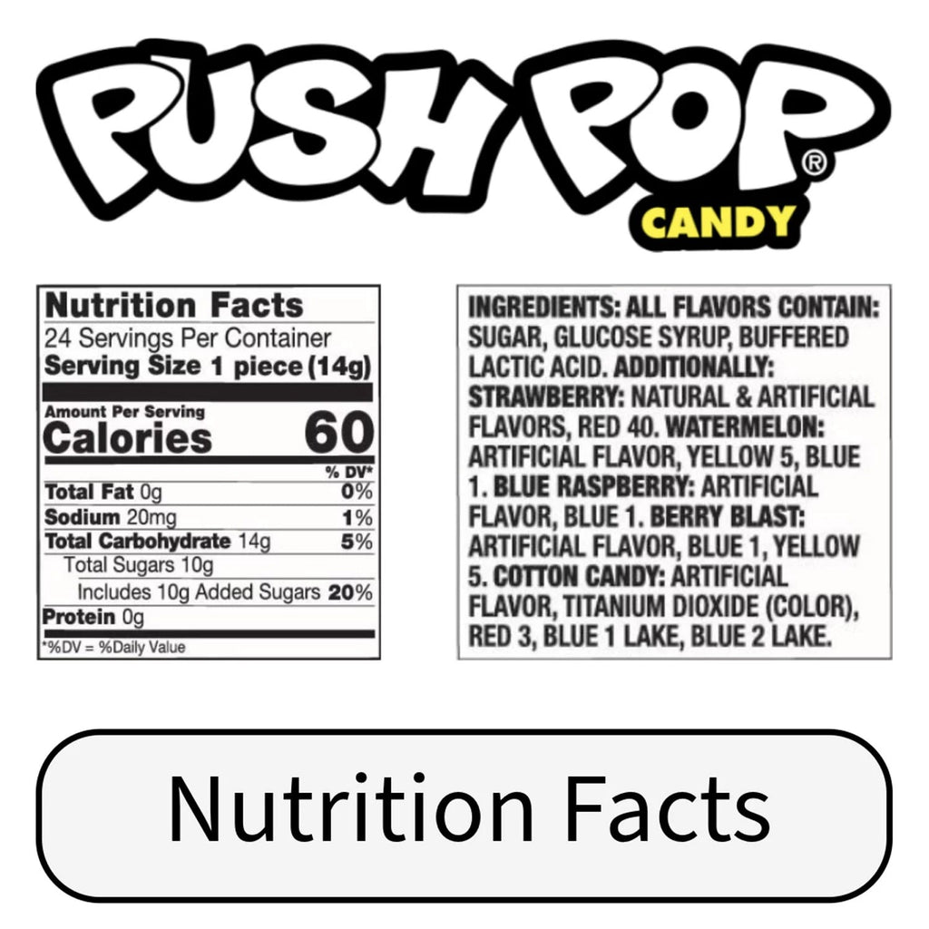 Push Pop Variety Pack Candy - 0.5oz/24pk