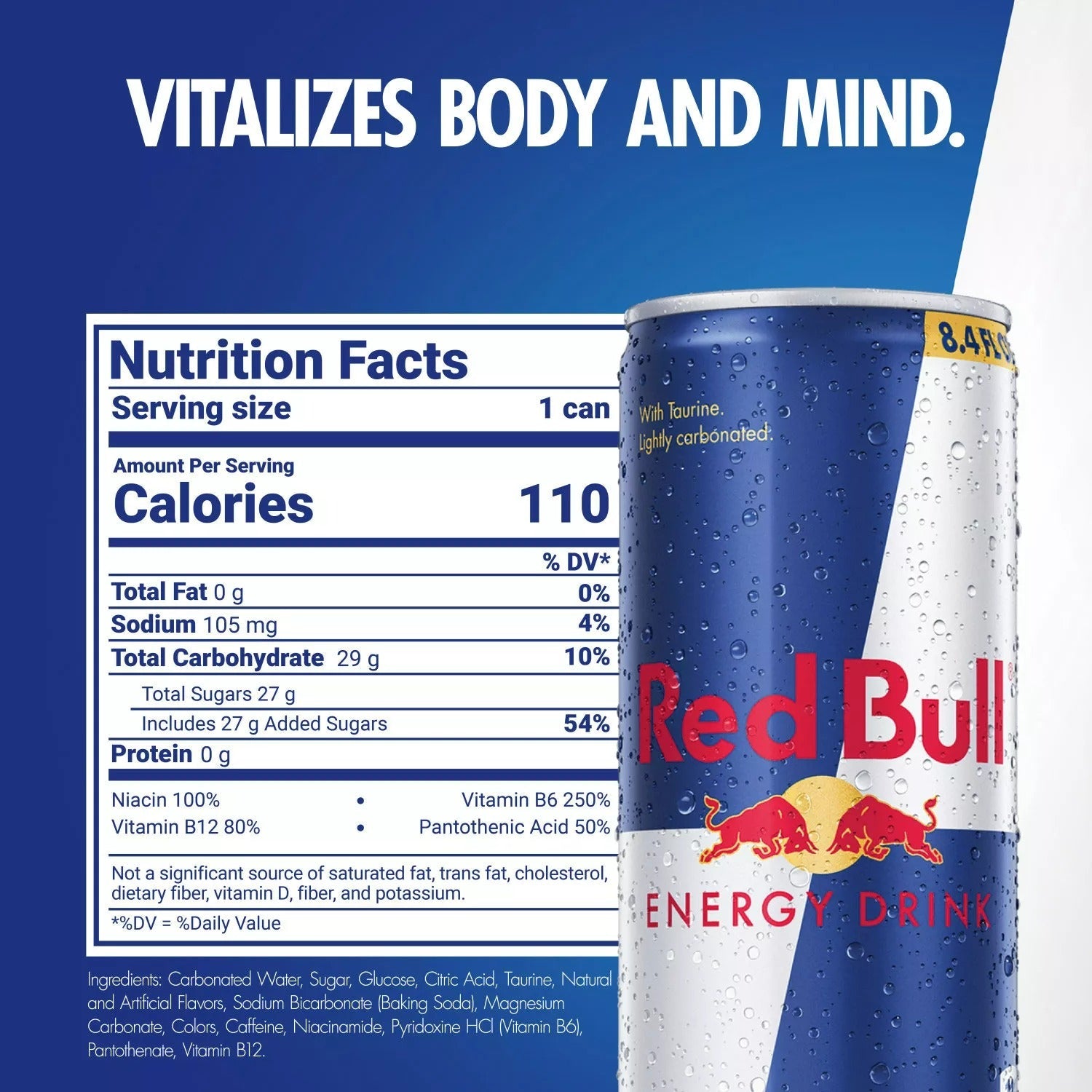 Red Bull Energy Drink Cans - 8.4oz/24pk