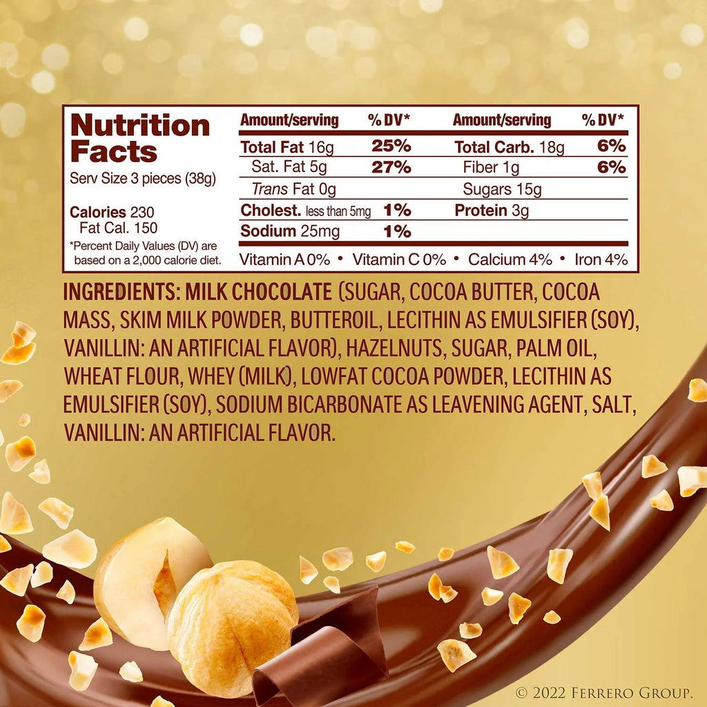 Ferrero Rocher Premium Milk Chocolate Hazelnut - 48ct/1pk