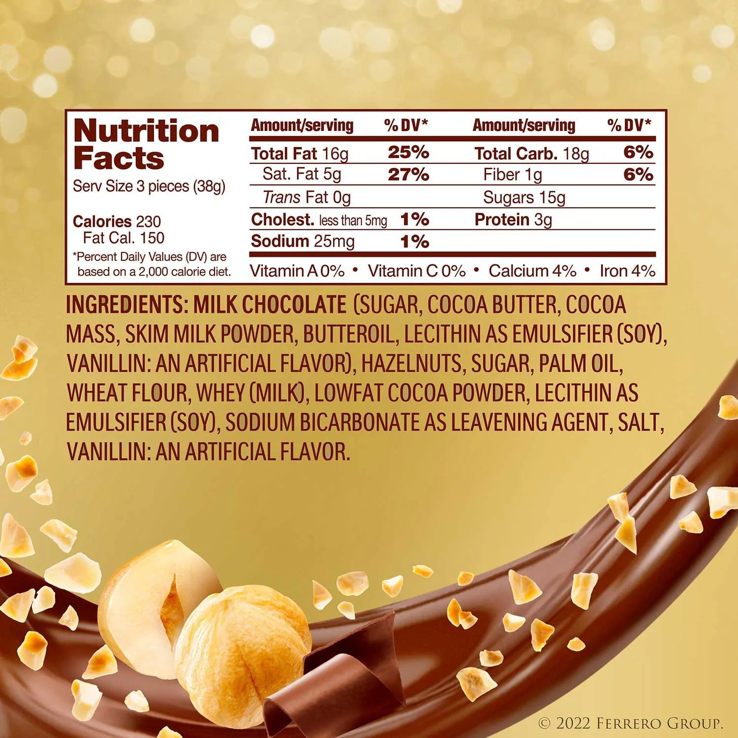 Ferrero Rocher Premium Milk Chocolate Hazelnut - 48ct/1pk