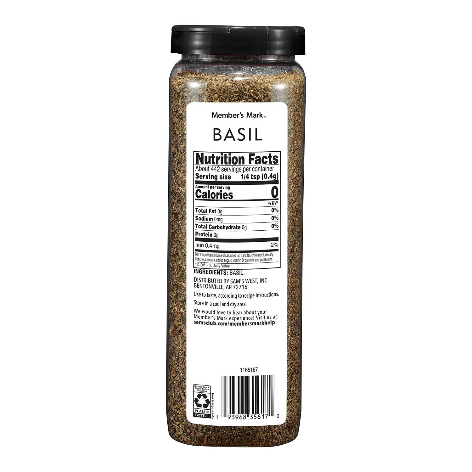 Member's Mark Dried Basil Leaf - 6.25oz/1pk