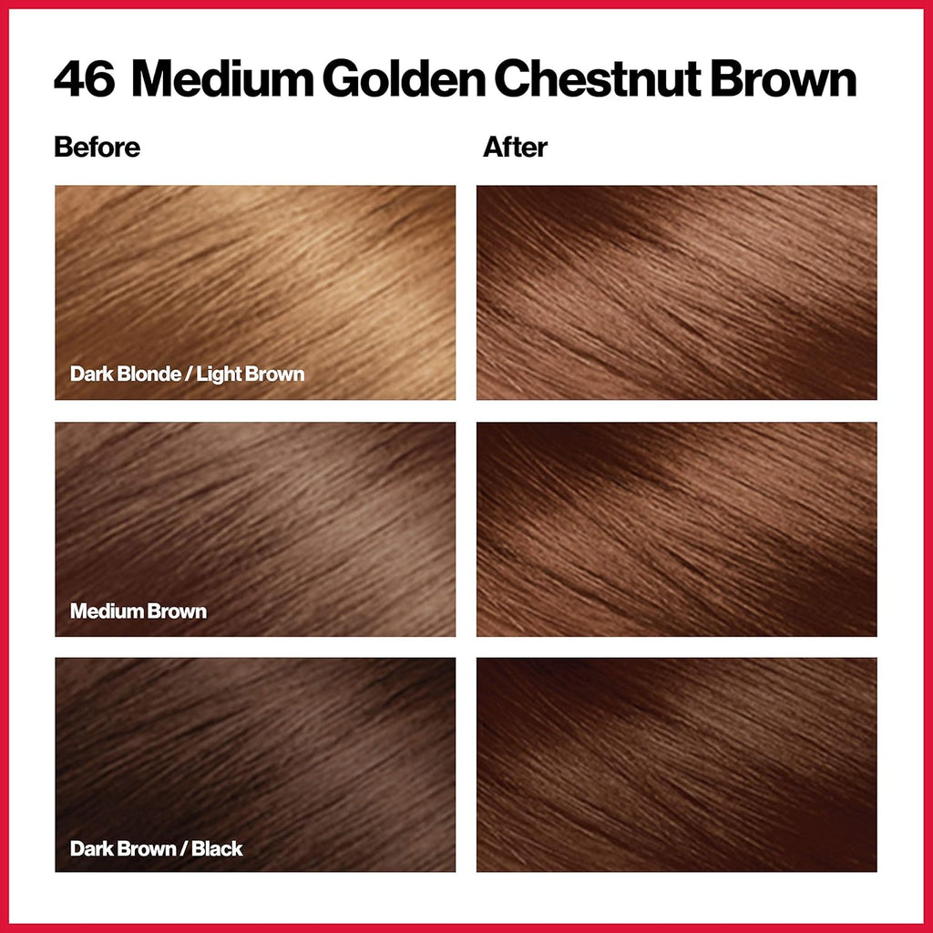 Revlon Colorsilk Hair Color #46 Medium Golden Chestnut Brown - 1ct/3pk