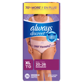 Always Discreet Adult Incontinence Underwear for Women and Postpartum Underwear Size XL - Up to 100% Bladder Leak Protection - 26ct/2pk