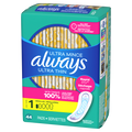 Always Ultra Thin Feminine Pads without Wings for Women Size 1 Regular Absorbency Unscented - 44ct/3pk