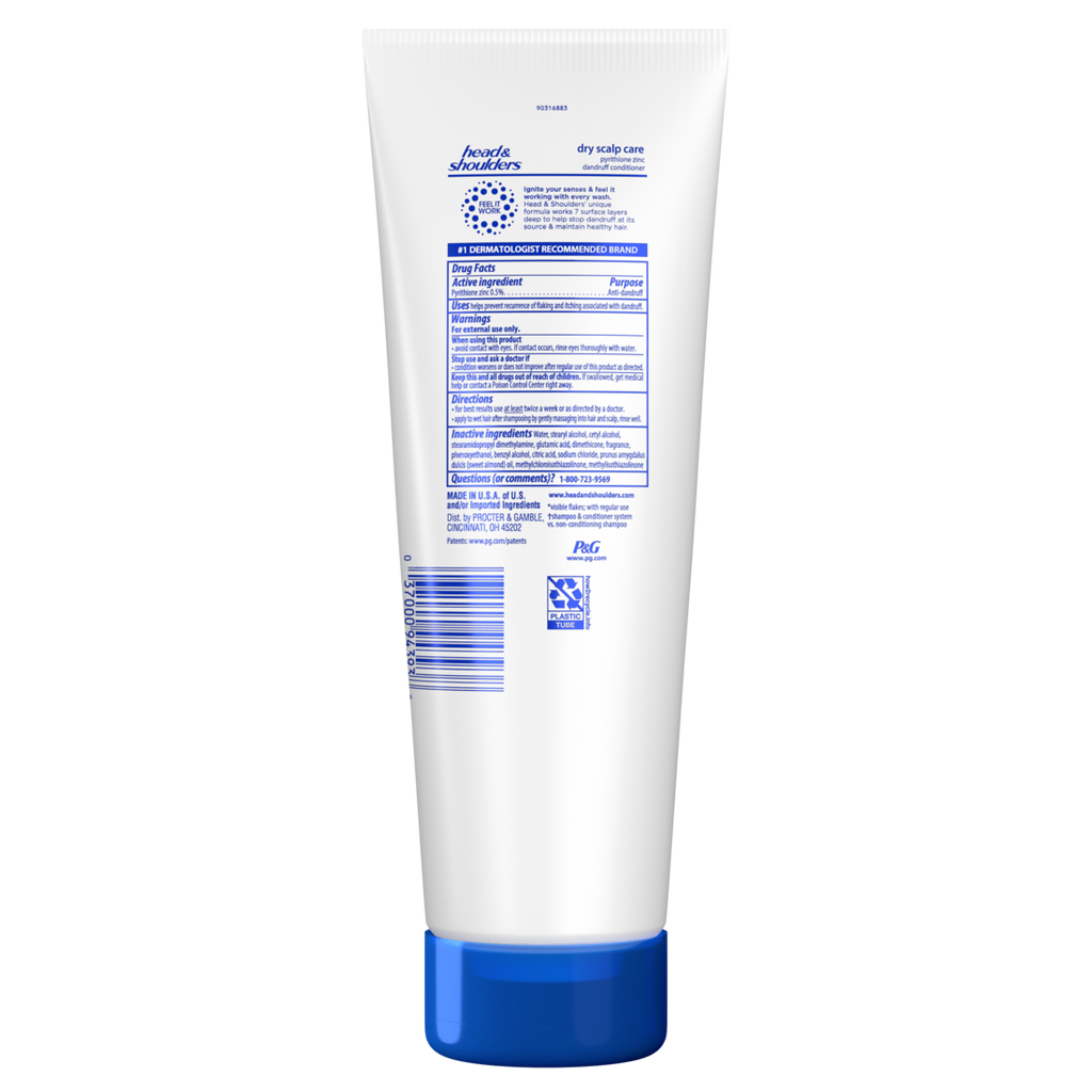Head And Shoulders Dandruff Conditioner Anti-Dandruff Treatment Dry Scalp Care For Daily Use Paraben Free - 10.9oz/12pk