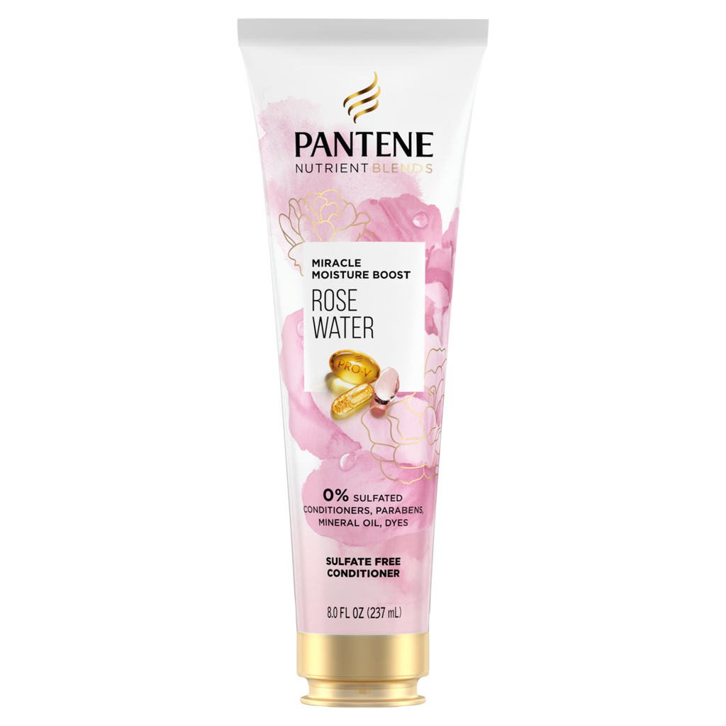 Pantene Nutrient Blends Miracle Moisture Boost Rose Water Sulfate Free Conditioner - 8oz/3pk