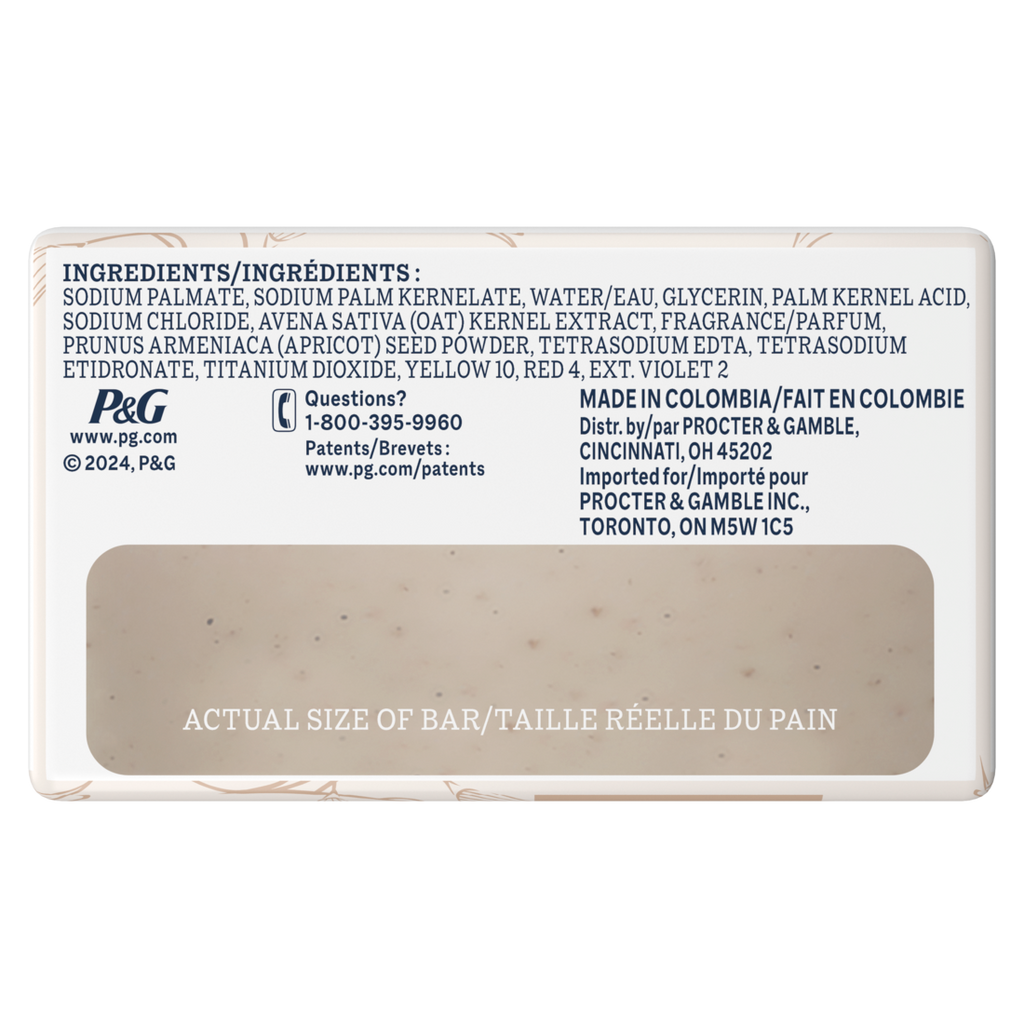Ivory Gentle Exfoliating Bar Soap Notes Of Warm Vanilla + Oat Milk - (4x3.17)oz/8pk