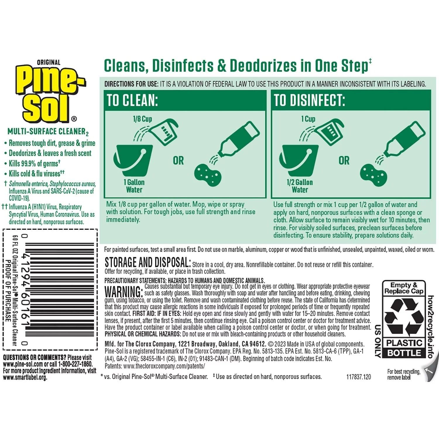 Pine-Sol Multi-Surface Cleaner Pine Scent - (2x60)oz/1pk