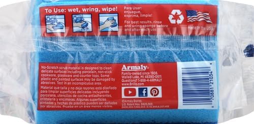 BRILLO ESTRACELL SCRUB SPONGES Brillo Estracell No-Scratch Wedge Edge Scrub Sponge - 3ct/8pk