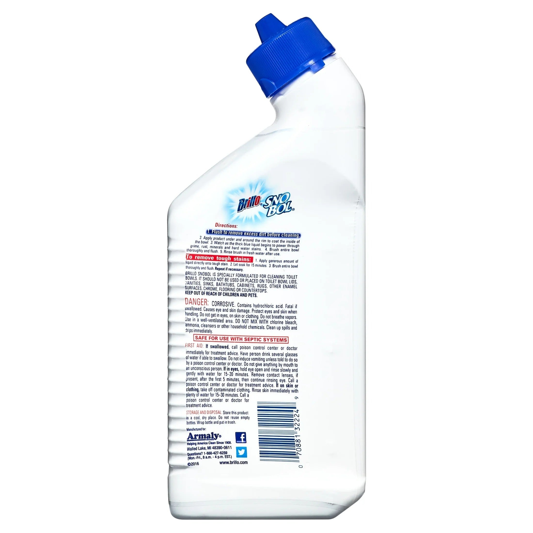 BRILLO SNO BOL LIQUID TOILET BOWL CLEANER Sno Bol Cleaner - 24oz/12pk