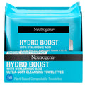 Neutrogena Makeup Remover Ultra-Soft Cleansing Towelettes Plant-Based Compostable Hydro Boost Twin Pack - (2x25)ct/4pk