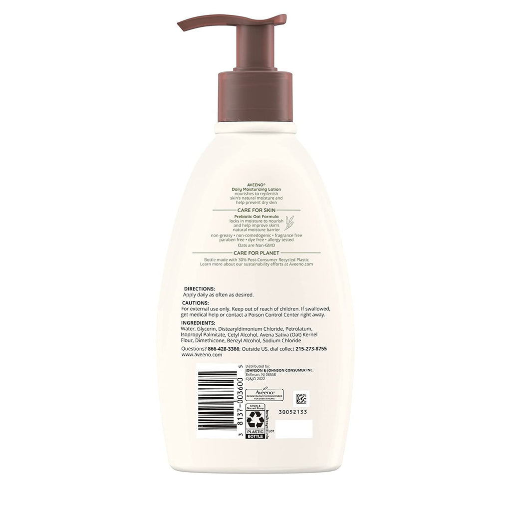 Aveeno Daily Moisturizing Body Lotion Dry Skin Fragrance Free - 12oz/6pk