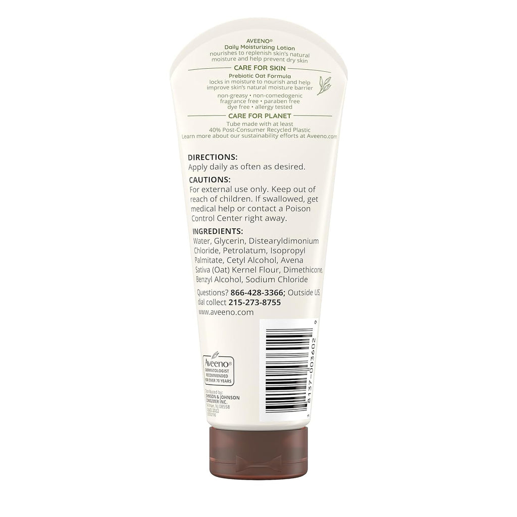 Aveeno Daily Moisturizing Body Lotion Dry Skin Fragrance Free - 2.5oz/3pk