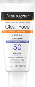 Neutrogena Clear Face Liquid Lotion SPF50 - 3oz/3pk