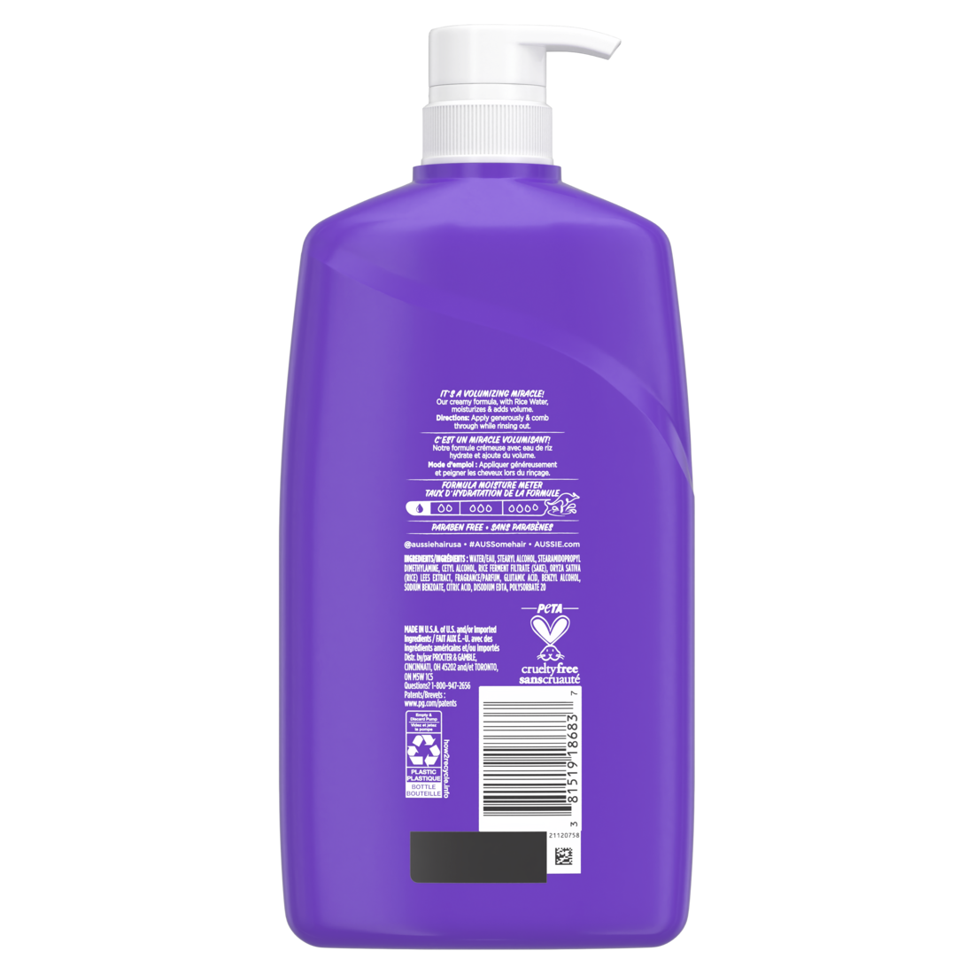 Aussie Miracle Volume Conditioner Paraben-Free Volumizing - 26.2oz/4pk