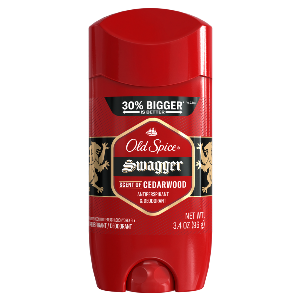 Old Spice Red Collection Deodorant For Men Swagger Scent Antiperspirant Lasting Protection - 3.4oz/12pk