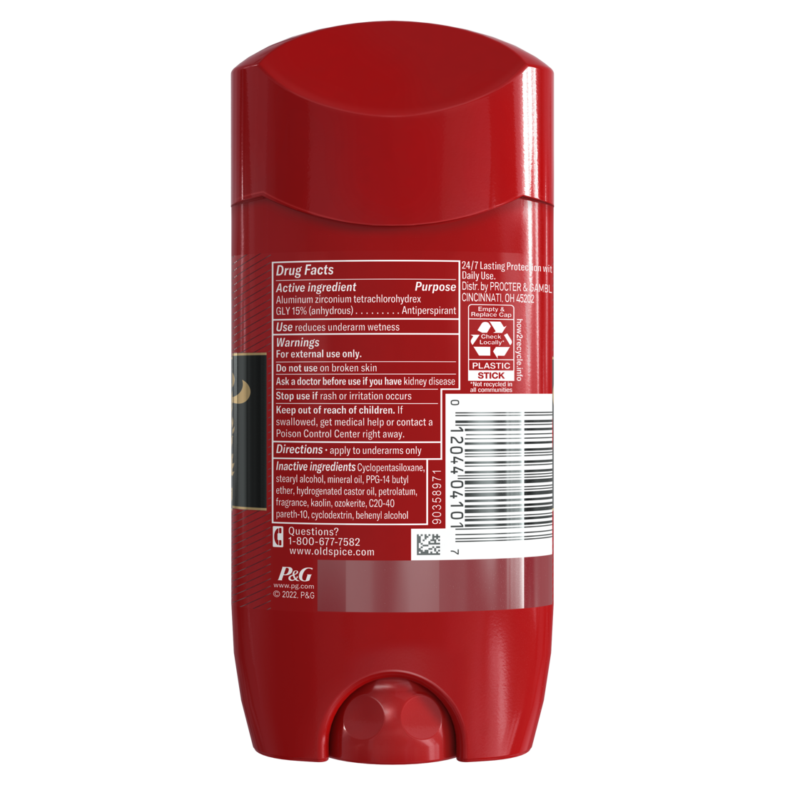 Old Spice Red Collection Deodorant For Men Swagger Scent Antiperspirant Lasting Protection - 3.4oz/12pk