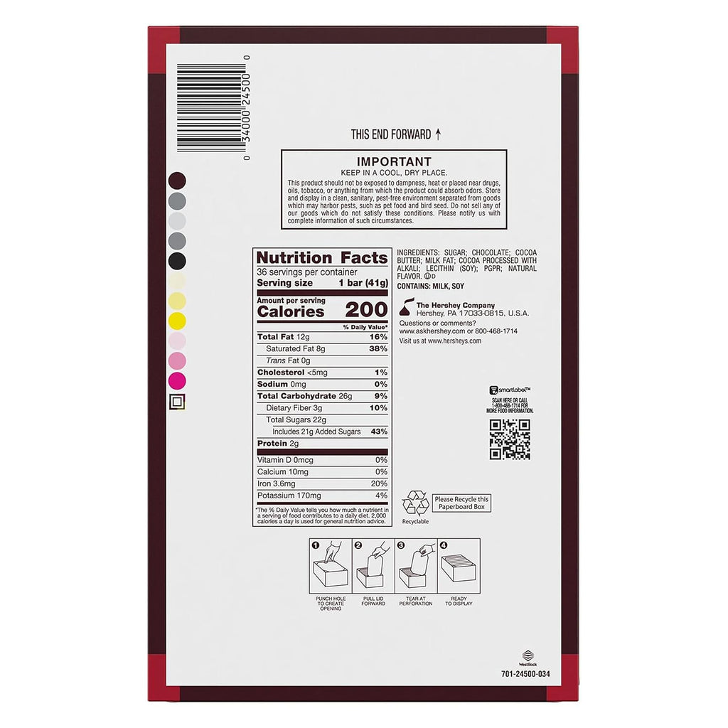 Hershey's Special Dark Chocolate - 1.4oz/36ct/12pk