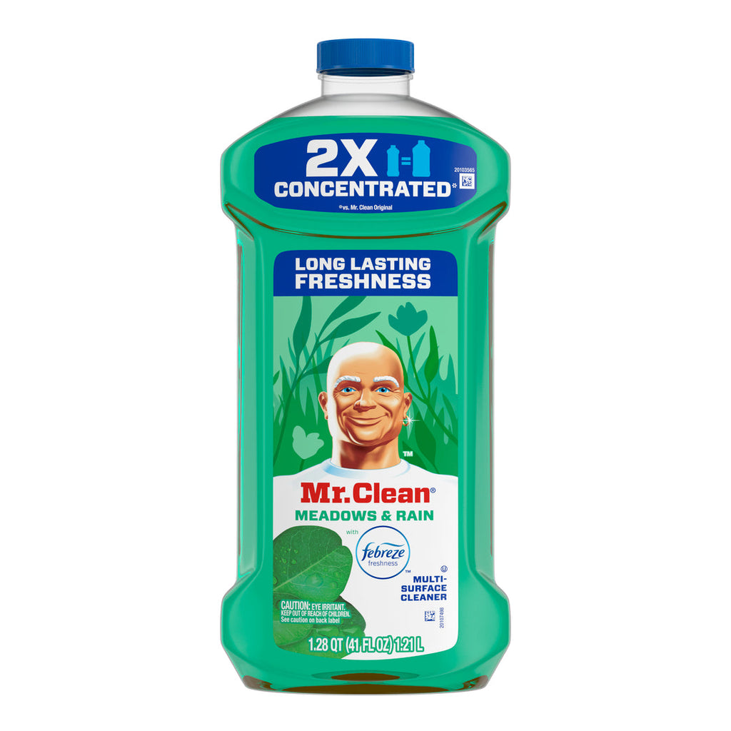 Mr. Clean All Purpose Cleaner  Floor Cleaner For Mopping Cleaning Liquid Meadows & Rain - 41oz/4pk