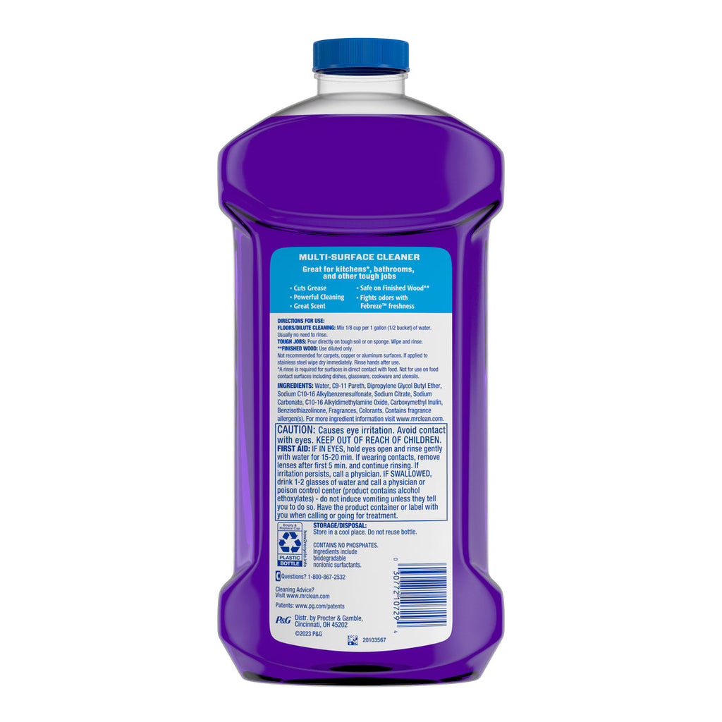 Mr. Clean All Purpose Cleaner  Floor Cleaner For Mopping Cleaning Liquid Lavender - 41oz/4pk