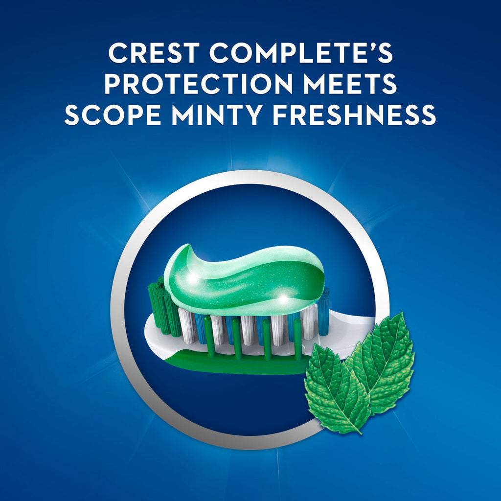 Crest Complete + Scope Whitening Toothpaste Tray Minty Fresh Flavor - (4x5.4)oz/10pk