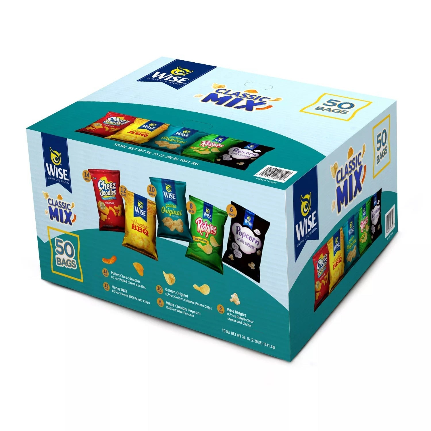 Wise Variety Pack Snacks - (0.6-0.75)oz/50pk