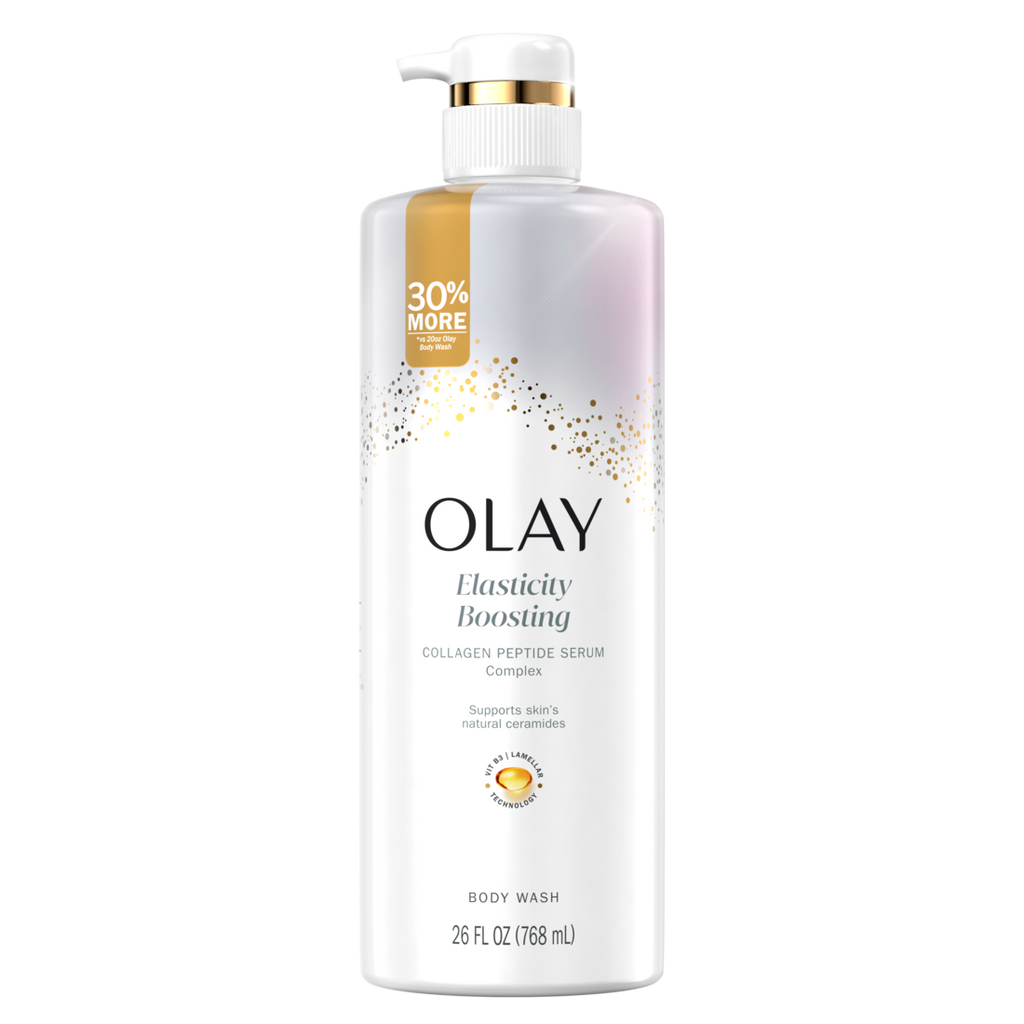 Olay Elasticity Boosting Body Wash with Collagen Peptide Serum Complex - 26oz/4pk