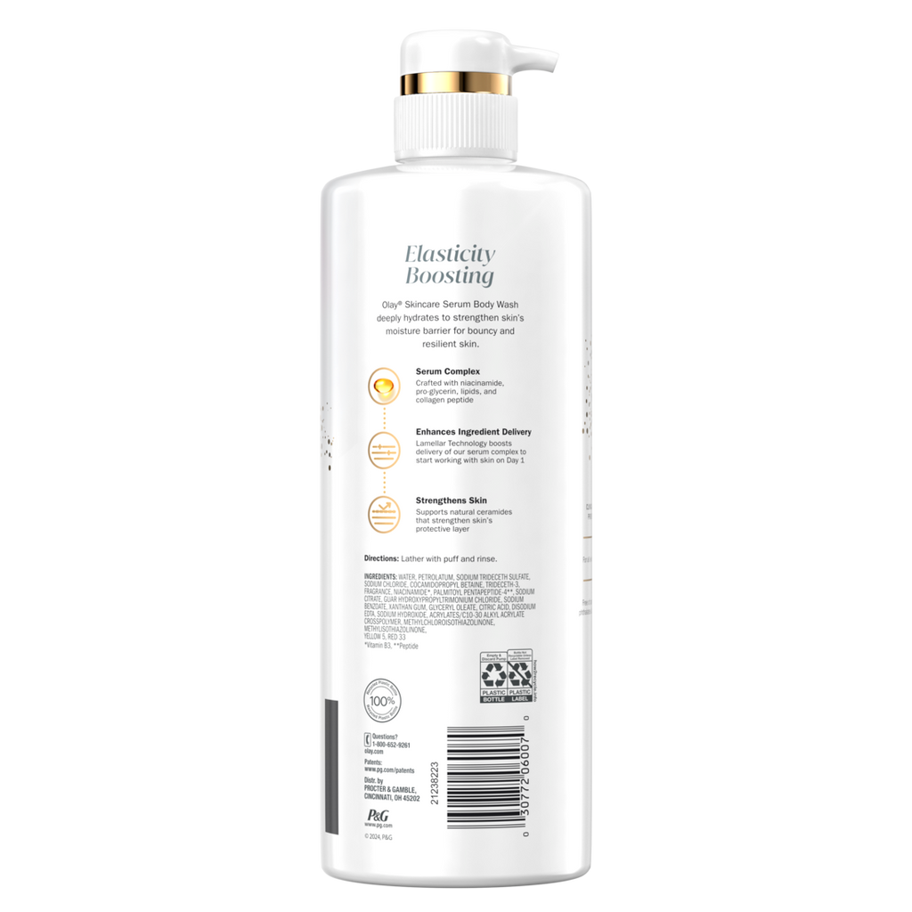 Olay Elasticity Boosting Body Wash with Collagen Peptide Serum Complex - 26oz/4pk