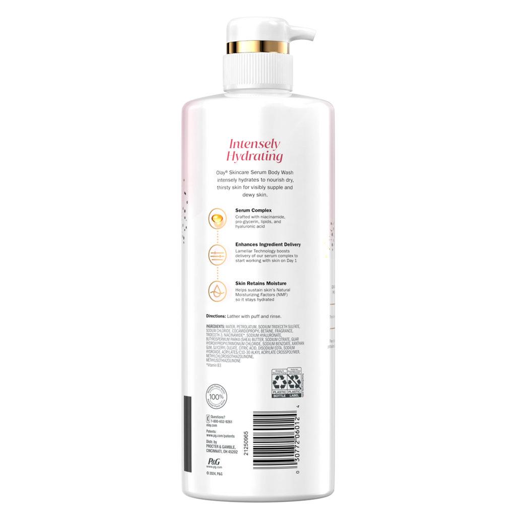 Olay Intensely Hydrating Body Wash with Hyaluronic Serum Complex - 26oz/4pk