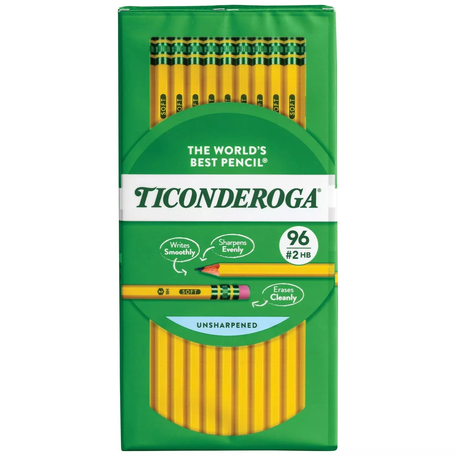 Ticonderoga Woodcase Pencil HB #2 Yellow Barrel - 96ct/1pk