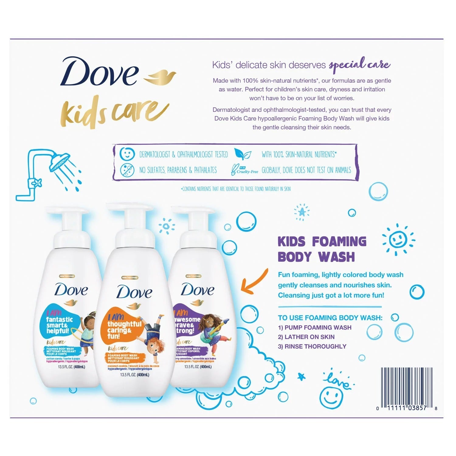 Dove Kids Care Foaming Body Wash Variety Pack - 13.5oz/3pk