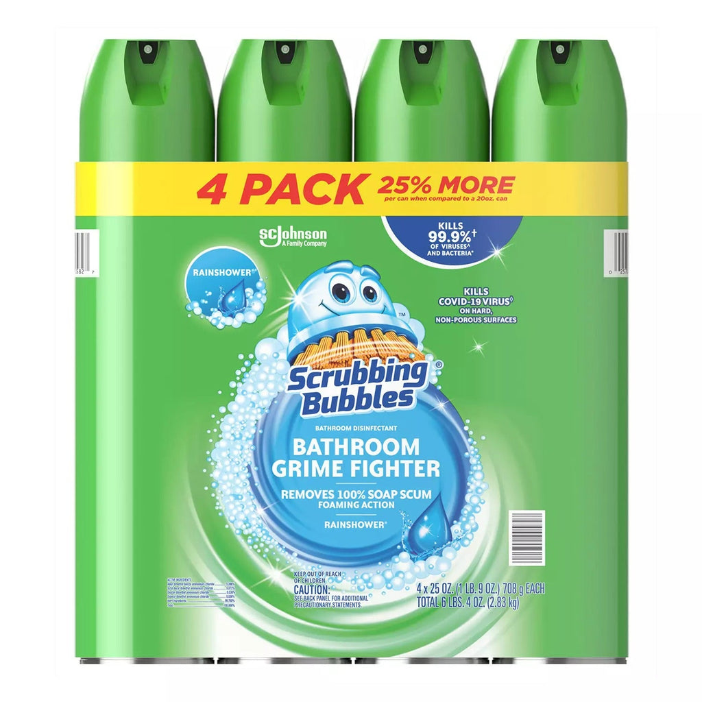 Scrubbing Bubbles Bathroom Cleaner Rainshower - 25oz/4pk