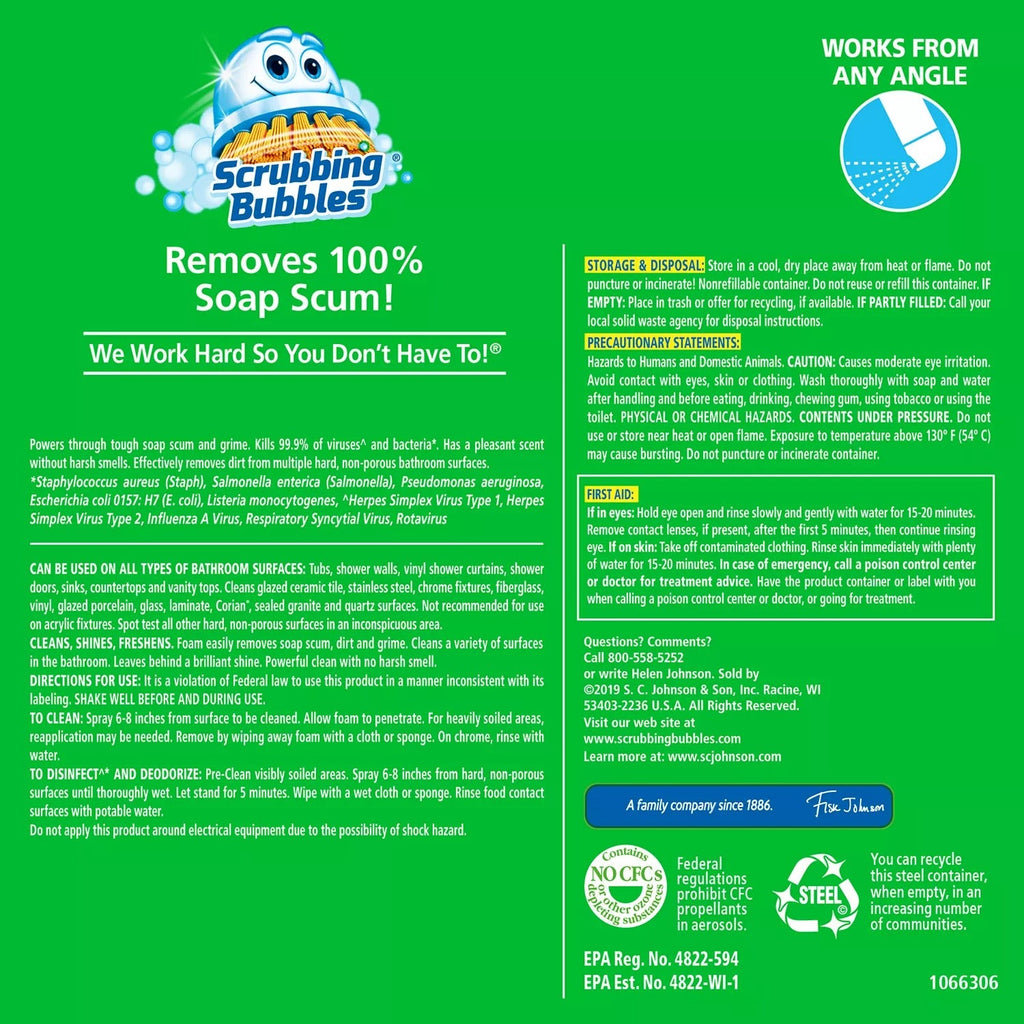 Scrubbing Bubbles Bathroom Cleaner Rainshower - 25oz/4pk