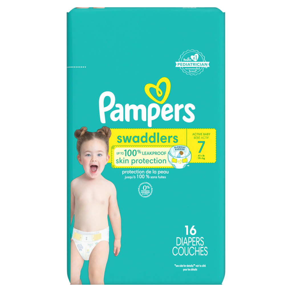 Pampers Swaddlers Baby Diapers Size 7 - 16ct/4pk