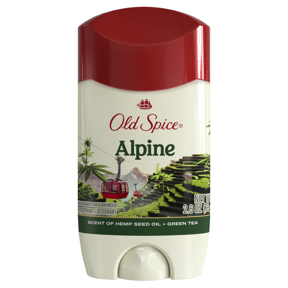Old Spice Men's Antiperspirant & Deodorant Alpine With Hemp Oil - 2.6oz/12pk