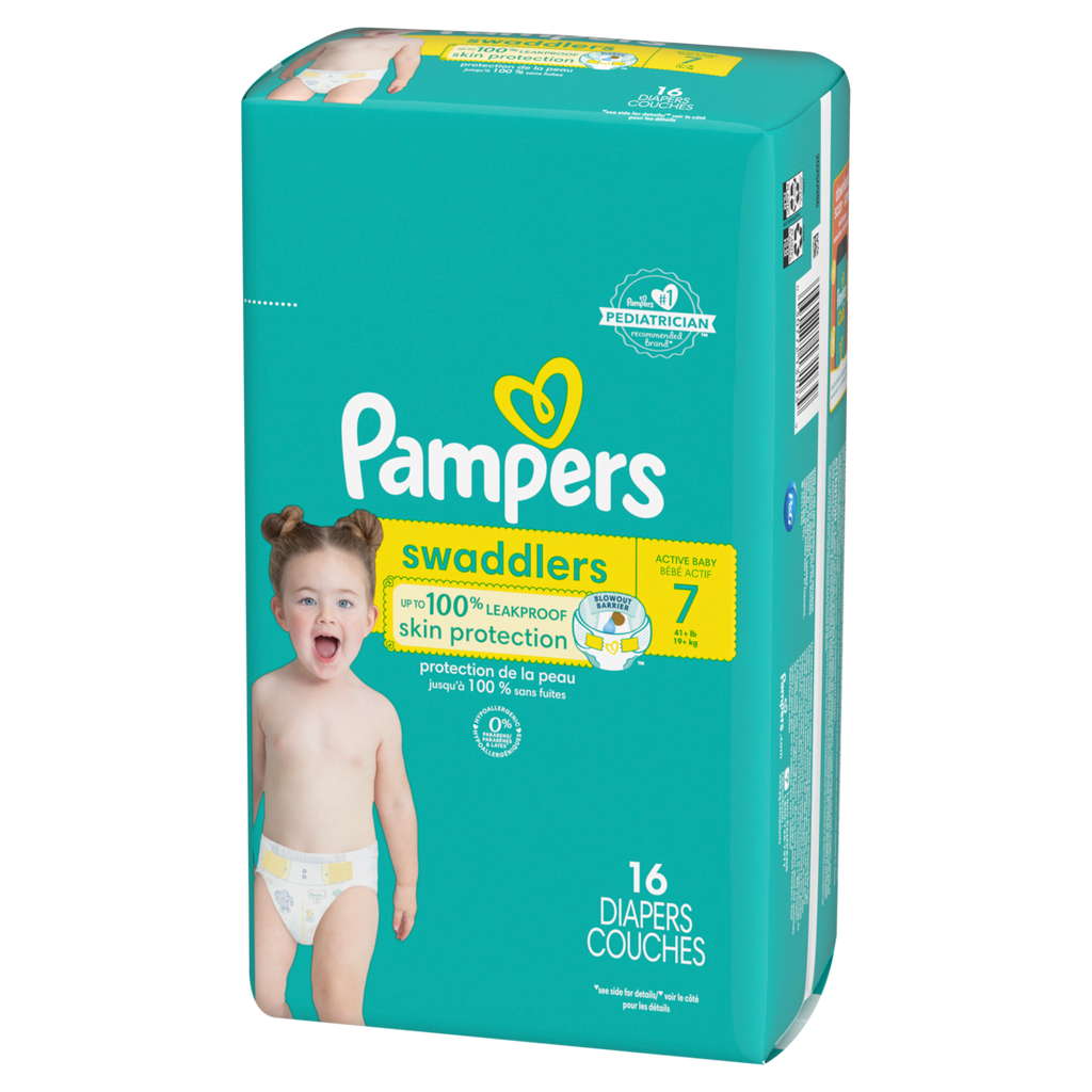 Pampers Swaddlers Baby Diapers Size 7 - 16ct/4pk