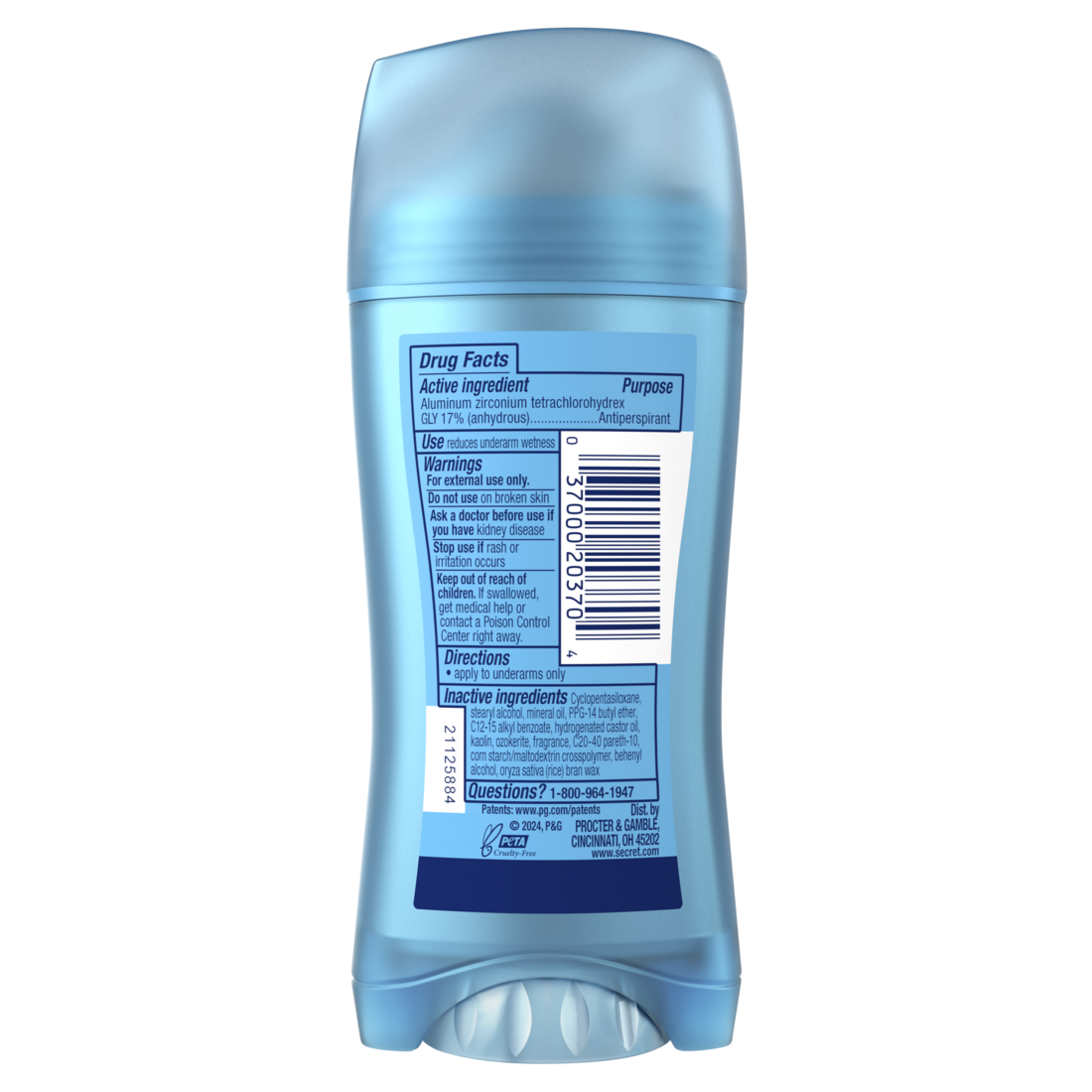 Secret Fresh Invisible Solid Antiperspirant & Deodorant For Women Moonlit Orchid 2.6Oz - 2.6oz/12pk
