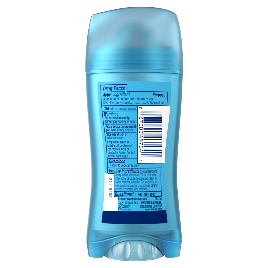 Secret Fresh Invisible Solid Antiperspirant And Deodorant For Women Lavender Scent 2.6 Oz - 2.6oz/12pk