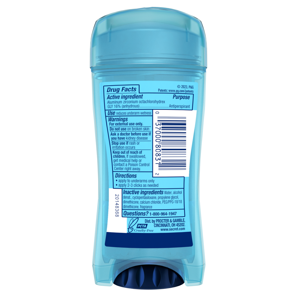 Secret Outlast Clear Gel Antiperspirant Deodorant For Women Unscented - 2.6oz/12pk