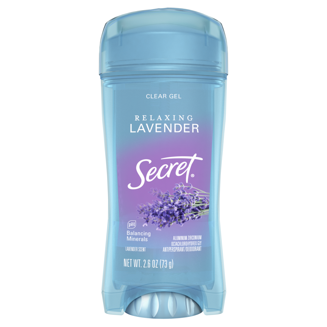 Secret Fresh Clear Gel Antiperspirant And Deodorant For Women Relaxing Refreshing Lavender - 2.6oz/12pk