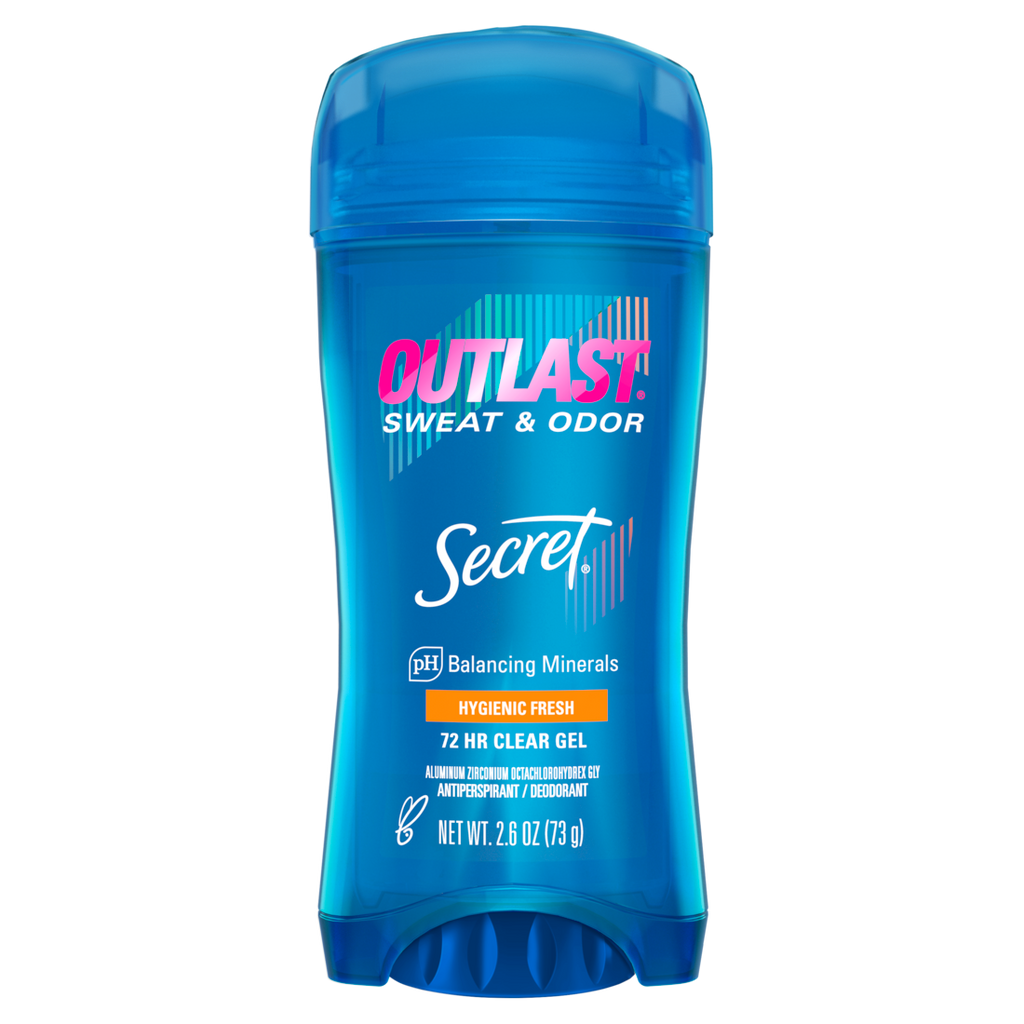 Secret Outlast Clear Gel Antiperspirant Deodorant for Women Hygienic Fresh - 2.6oz/12pk