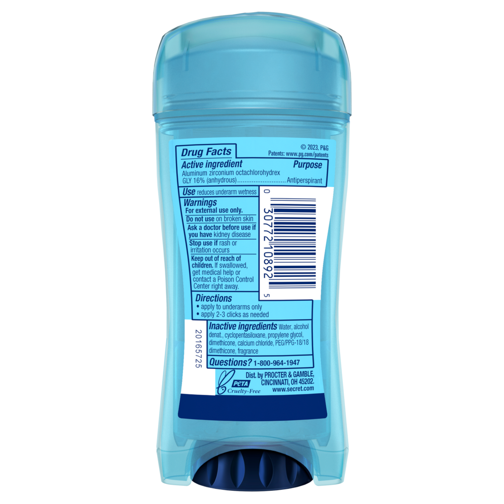 Secret Outlast Clear Gel Antiperspirant Deodorant for Women Hygienic Fresh - 2.6oz/12pk