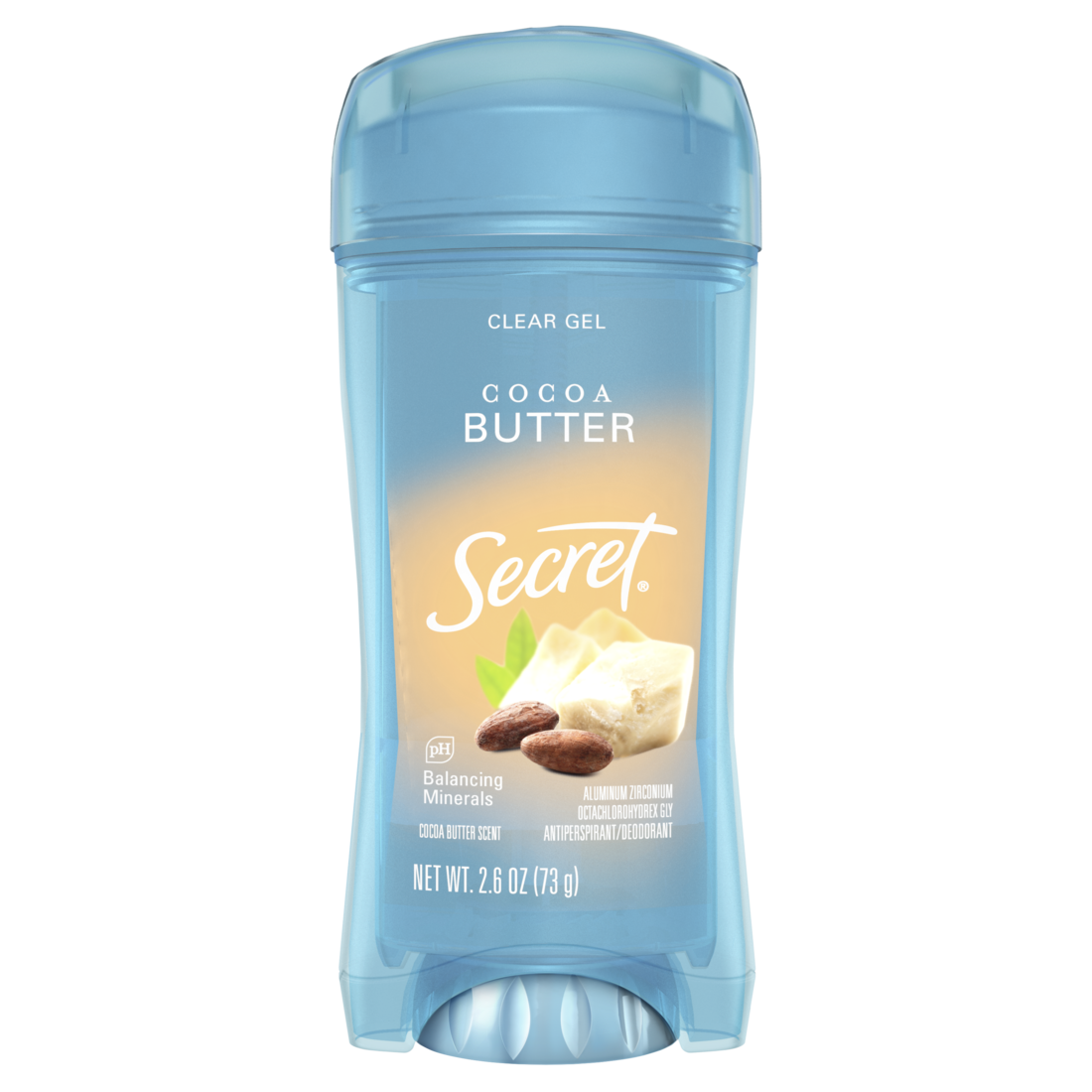 Secret Fresh Clear Gel Antiperspirant And Deodorant For Women Cocoa Butter Scent - 2.6oz/12pk