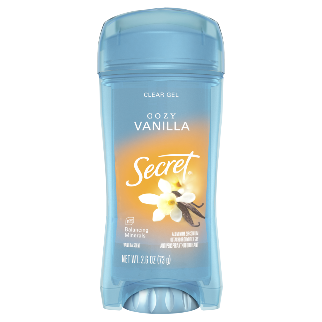 Secret Fresh Clear Gel Antiperspirant And Deodorant For Women Cozy Vanilla Scent - 2.6oz/12pk