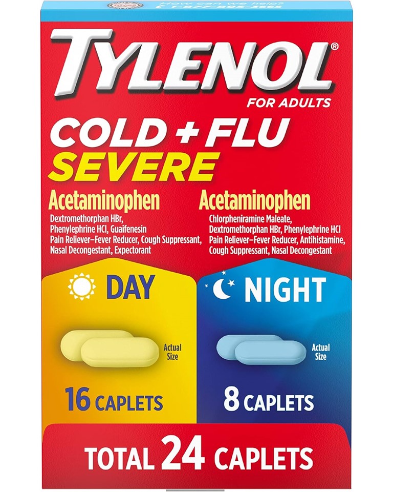 Tylenol Cold + Flu Severe Day Night Caplets - 24ct/6pk