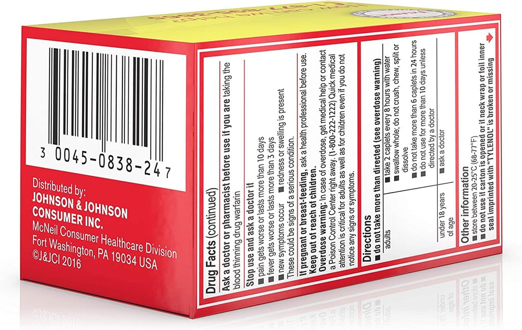 Tylenol 8 Hr Arthritis Pain Pain Reliever Fever Reducer Caplets - 24ct/6pk